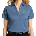 thumbnail image 1 of Women's Irish Shamrock No Button Polo Shirt, Extra Small Moonlight Blue Heather, 1 of 3