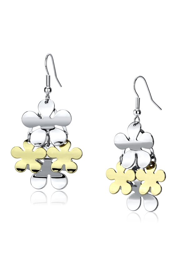 Women's Iron Gold+Rhodium 9.70(g) Dangle & Drop Earrings