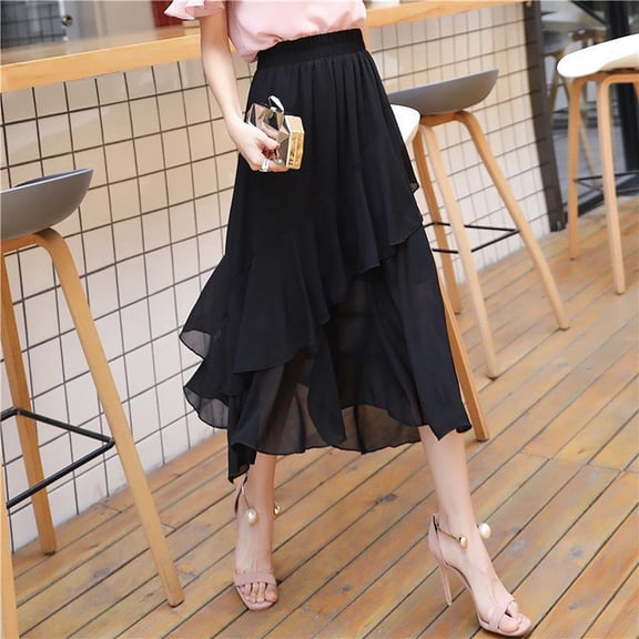 Women's Irregular A Line Skirt Chiffon Midi Skirt Can Can Skirt Rip Skirt Length 2 Women Skirt Set Plaid Mini Skirts for Women Extra Long Bed Skirt Poodle Skirts for Toddler Girls Linen Bed Skirt
