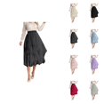 thumbnail image 1 of Women's Irregular Mesh Half Skirt, A-Line High Low Asymmetrical Layered Midi, High Waisted Versatile Tulle Tutu Skirt, 1 of 4