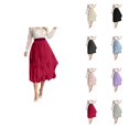 thumbnail image 1 of Women's Irregular Mesh Half Skirt, A-Line High Low Asymmetrical Layered Midi, High Waisted Versatile Tulle Tutu Skirt, 1 of 4