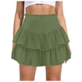 thumbnail image 1 of Women's Irregular Pleated Flared Skort With Built In Adult Skirts for Women plus Size Latex Mini Skirt Wrap Skirts Leather Pleated Skirt Poodle Skirts for Women Rhinestone Fringe Skirt Plaid Midi, 1 of 3