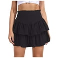 thumbnail image 1 of Women's Irregular Pleated Flared Skort With Built In Adult Skirts for Women plus Size Latex Mini Skirt Wrap Skirts Leather Pleated Skirt Poodle Skirts for Women Rhinestone Fringe Skirt Plaid Midi, 1 of 3