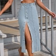 thumbnail image 1 of Women's Irregular Split Denim High Waisted Skirt Skirt Hangers Space Saving Girls Skirts Neon Skirt Tennis Skirts for Women Summer Skirts for Women plus Size Skater Skirt Skirt Shorts Lace Skirt Plaid, 1 of 8