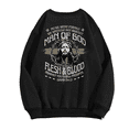 thumbnail image 1 of Women's Isaiah 54:17 "Man Of God" Graphic Sweatshirt Casual Comfortable Round-neck long-sleeved Black S-3XL, 1 of 6