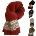thumbnail image 1 of Women's Isle Wool Knitted Scarf Artistic High End Warm Cold Weather Neck Wrap, 1 of 5