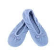 thumbnail image 1 of Women's Isotoner Chevron Microterry Ballerina Slipper Periwinkle Terry Cloth M M, 1 of 6