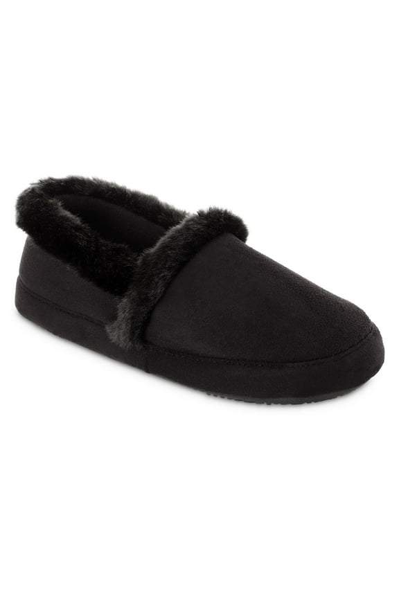 Women's Isotoner Closed Back Slippers Color: Black Brown Size: SMALL