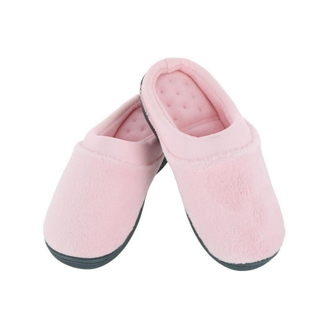 Isotoner Microterry Pillowstep Satin Clog Slipper (Women)