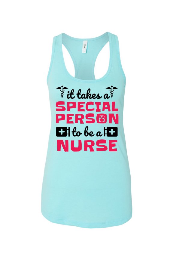 Women's It Takes A Special Person To Be A Nurse Racerback Tank Top-Cancun-xs