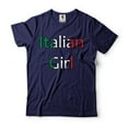 thumbnail image 1 of Women's Italy Shirt Italian Girl T-Shirt Italy Flag Colors Shirt Italian Mom Shirt (X-Large Navy Blue), 1 of 6
