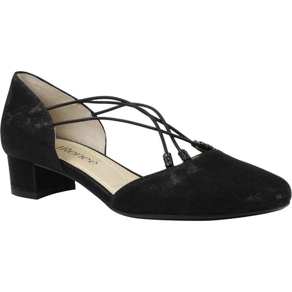 Women's J. Renee Charolette Low d'Orsay Pump Black Fabric 7 M