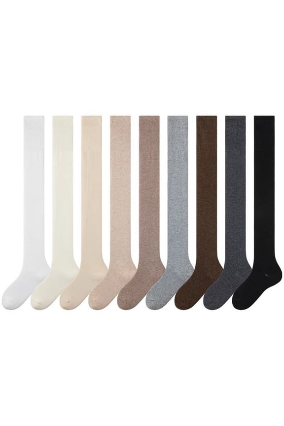 Women's JK Thigh High Socks, High Elastic Micro Compression Slimming Socks, Non-Slip Knee Support Long Stockings
