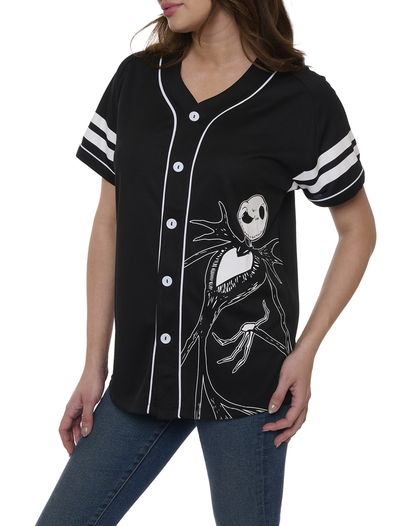 Women's Jack Skellington Baseball Jersey Shirt Nightmare Before