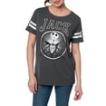 thumbnail image 1 of Women's Jack Skellington T-Shirt Short Sleeve Striped Nightmare Before Christmas, 1 of 5