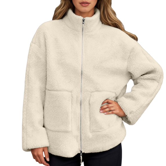Women's Jacket Cozy Winter Wear Soft Loose Fit Casual Outerwear For Daily Use And Outdoor Activities
