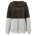 thumbnail image 1 of Women's Jacket Hooded Zippered Long Sleeve Soft Warm Winter Outerwear Cozy Casual Comfortable Lightweight Windproof, 1 of 1