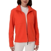 Women's Jacket Solid Color Full Zip Long Sleeve No Hood Fleece Casual Coat for Daily Wear Versatile Outerwear All Season Women's Apparel