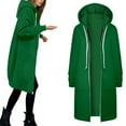 thumbnail image 1 of Women's Jacket Warm Hooded Zip Up Coat Soft Lightweight Winter Fashion Top Casual Outerwear Comfortable, 1 of 8