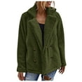 thumbnail image 1 of Women's Jacket Winter Warm Button Front Coat Casual Outerwear Soft Comfortable Lightweight Pockets Stylish, 1 of 1