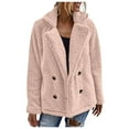 thumbnail image 1 of Women's Jacket Winter Warm Button Front Coat Casual Outerwear Soft Comfortable Lightweight Pockets Stylish, 1 of 1