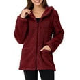 thumbnail image 1 of Women's Jackets And Coat Plus Size Warm Faux Fashion Winter Zipper Solid Long Sleeve Outerwear, 1 of 6