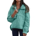 thumbnail image 1 of Plus Size Women Casual Fashion Hooded Pullover Jacket Long Sleeve Solid Color Outerwear Round Hem Coat, 1 of 2