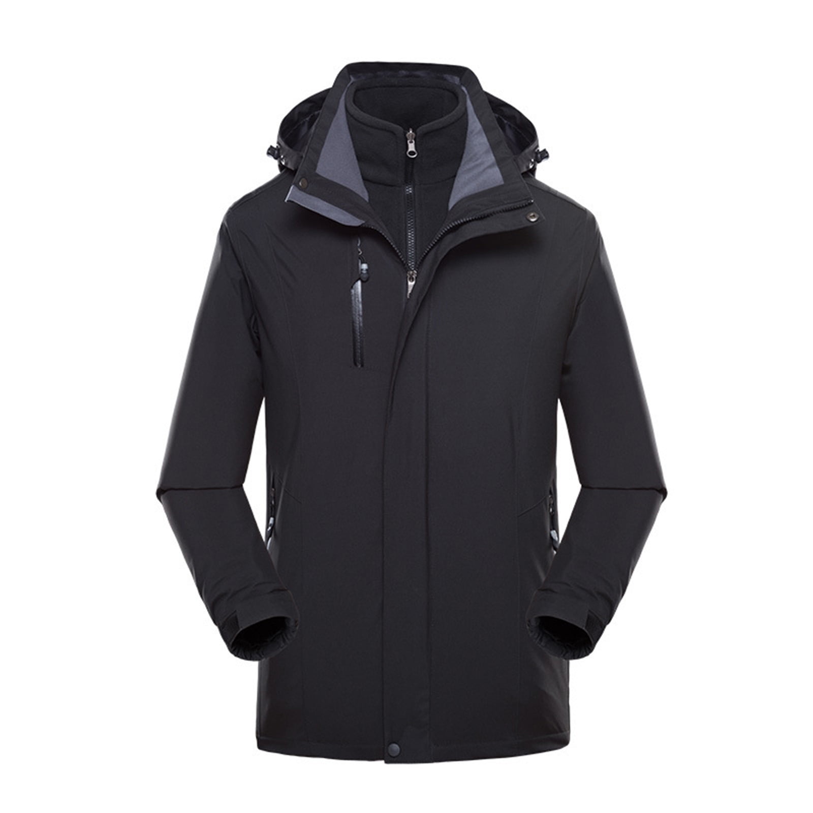 Women s Jackets Dressy Plus Size Jacket Women Ladies Fleece Thickened Warm Hooded Reversible Jacket Walmart
