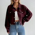 thumbnail image 1 of Women's Jackets Lightweight Cotton Casual Cardigan Solid Long Sleeve Jacket Button Coat, 1 of 4