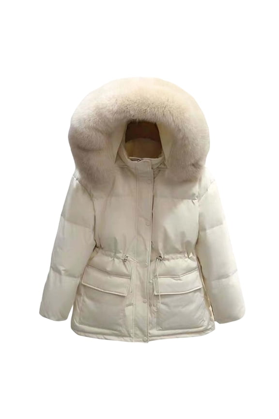 Women's Down Jackets Padded New Big Collar Down Winter Jacket Women Thick Warm Female Outerwear Women plus Size Coats Winter Womens Anorak Jacket plus Jackets for Women plus Women's Winter Coat plus