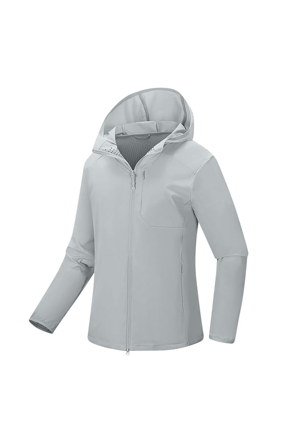 Women's Jackets Plus Size with Hood Breathable Waterproof Sunscreen Outdoor Jacket
