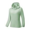 thumbnail image 1 of Women's Jackets Plus Size with Hood Under $15 Solid Color Detachable Cap Breathable Thin Sunscreen Coat Jacket, 1 of 2