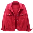 thumbnail image 1 of Women's Jackets Women's Outerwear Stylish Women's Denim Jackets for Casual And Wear With Classic Collar Button Details And Pockets, 1 of 9