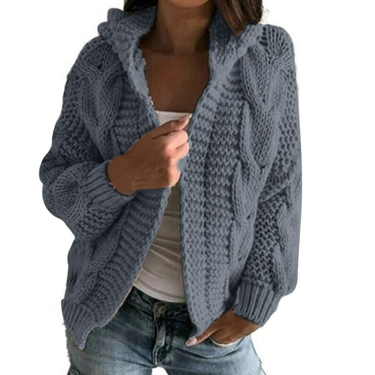 Women s Jackets for Travel Women s Autumn And Winter Solid Color Threading Knitted Short Sweater Jacket Walmart