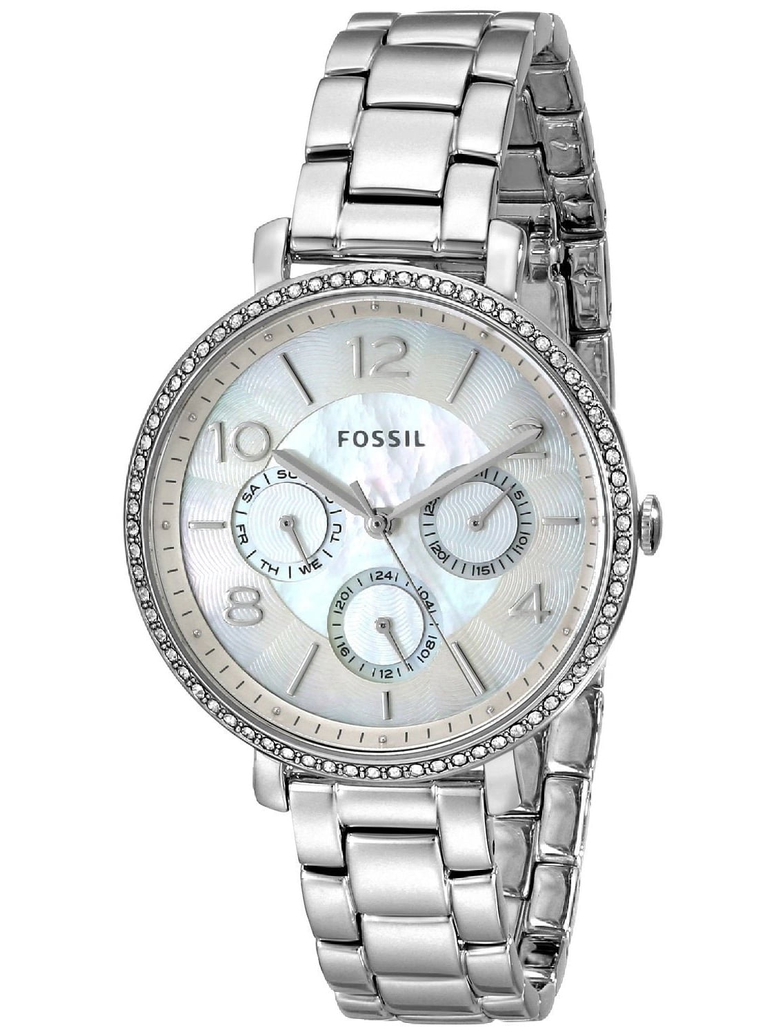 Women's Jacqueline Diamond Mother Of Pearl Dial Multi-Function