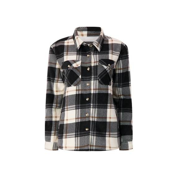 Women's Jacqueline Long Sleeve Plaid Shirt Jacket