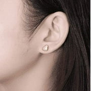 Women's Jamaris – 18k Gold Minimalist Plated Heart Cut Stud Earrings | Love Heart Stud Earrings Gift for Women and Girls