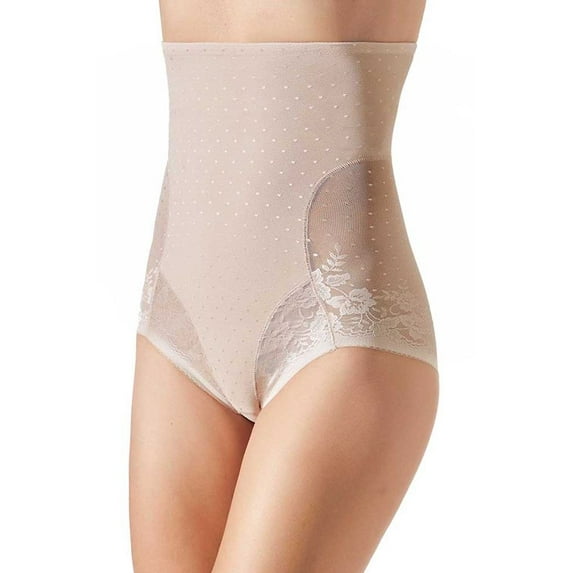 Women's Janira 31529 Secrets Lace High Waist Firm Control Shaping Brief (Dune L)