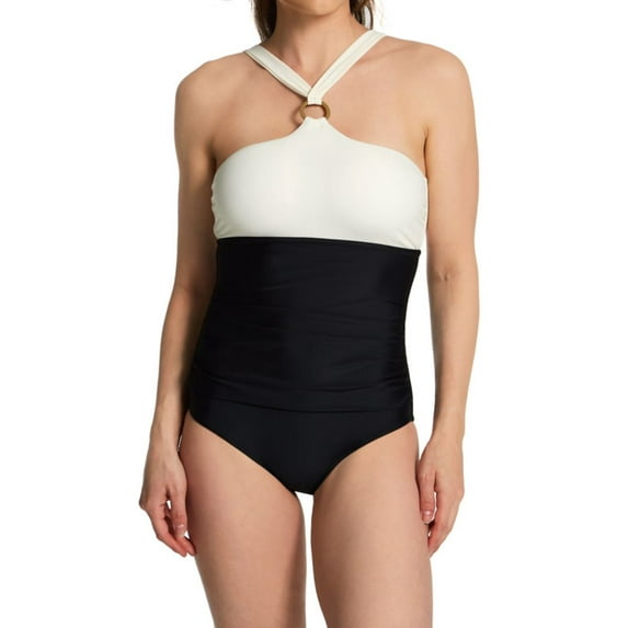 Women's Jantzen 23134M Midnight Glam Lola One Piece Swimsuit (Black 10)