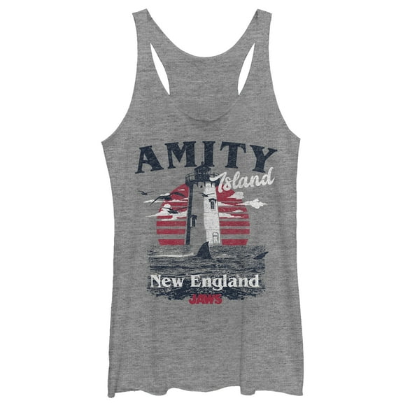 Women's Jaws Amity Island Tourist Lighthouse Racerback Tank Top