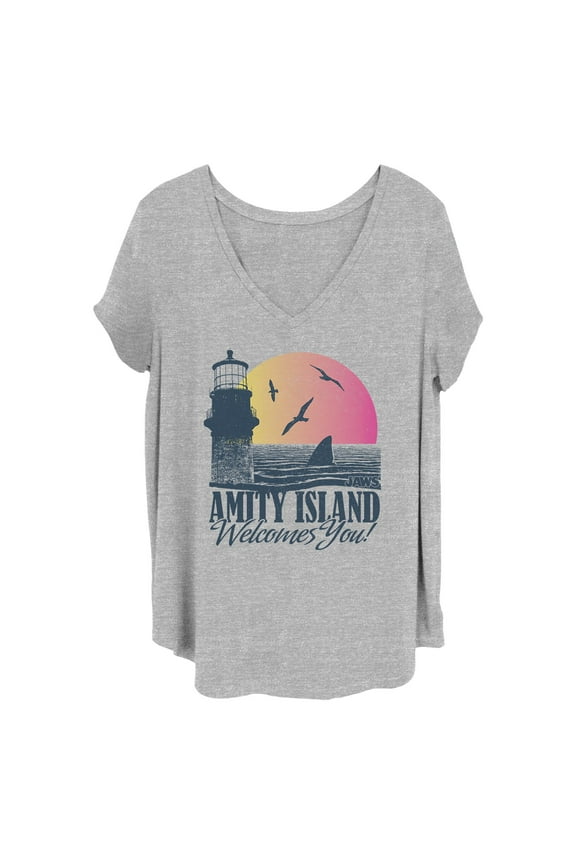 Women's Jaws Amity Island Tourist Welcome Graphic T-Shirt