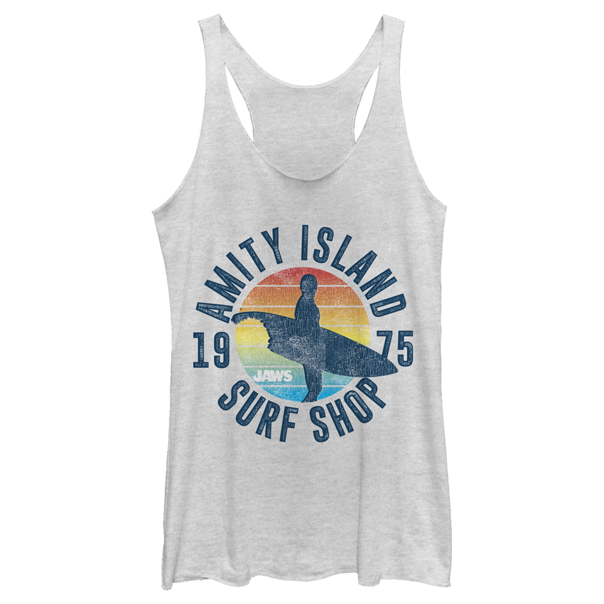 Camiseta Jaws Amity Island Surf Shop 1975 - Estampado De Tiburón Y Tabla De Surf, Para Hombre Y Mujer, Varias Tallas