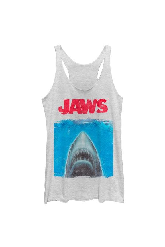 Women's Jaws Shark Movie Poster  Racerback Tank Top