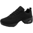 thumbnail image 1 of Women's Jazz Shoes Dance Trainers Lace Up Cushion Breathable Ladies Split Sole Dance Sneakers Platform Shoes, 1 of 6