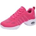 thumbnail image 1 of Women's Jazz Shoes Dance Trainers Lace Up Cushion Breathable Ladies Split Sole Dance Sneakers Platform Shoes, 1 of 11