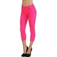 thumbnail image 1 of Women's Jean Looking Jeggings Cotton Blend Capri Length Pull Up Pants, 1 of 8