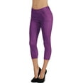 thumbnail image 1 of Women's Jean Looking Jeggings Cotton Blend Capri Length Pull Up Pants, 1 of 6