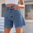 thumbnail image 1 of Women's Jean Shorts High Waisted Size 14 Casual Shorts Fashion High-Waisted Jeans, 1 of 6