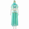 thumbnail image 1 of Women's Jeannie Sister Outfit Jeannie II Green Dress Retro Vintage Inspired Attire, 1 of 5