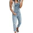 thumbnail image 1 of Women's Jeans Casual Denim Overalls Ripped Washed Denim Romper Jumpsuits Women's Pants Light blue XL, 1 of 6